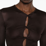 Abito da sera con dettagli in pizzo in nero Christopher esber - donna 