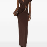 Abito con pendente in marrone Christopher Esber - donna 