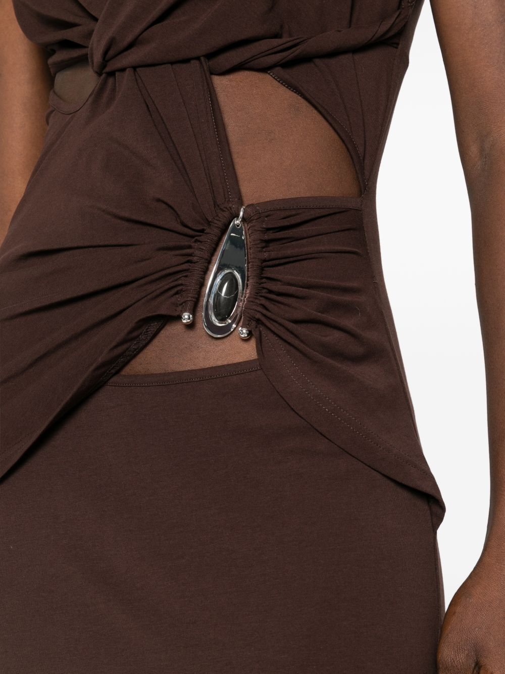 Abito con pendente in marrone Christopher Esber - donna 