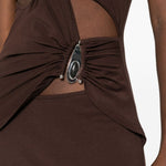 Abito con pendente in marrone Christopher Esber - donna 