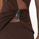 Abito con pendente in marrone Christopher Esber - donna 