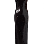 Abito lungo con paillettes opaline in marrone Christopher esber - donna 