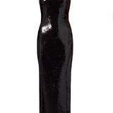 Abito lungo con paillettes opaline in marrone Christopher esber - donna 