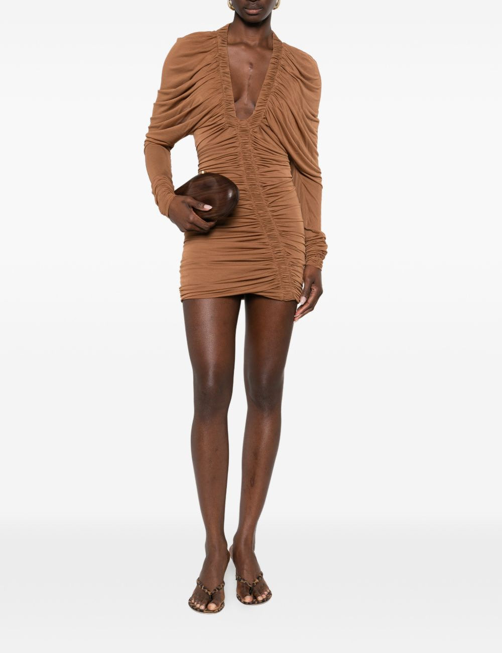 Abito mini a maniche lunghe orion in beige Christopher esber - donna 