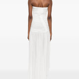 Abito asimmetrico senza spalline in bianco  Christopher esber - donna 