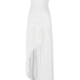 Abito asimmetrico senza spalline in bianco  Christopher esber - donna 