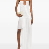Abito asimmetrico senza spalline in bianco  Christopher esber - donna 