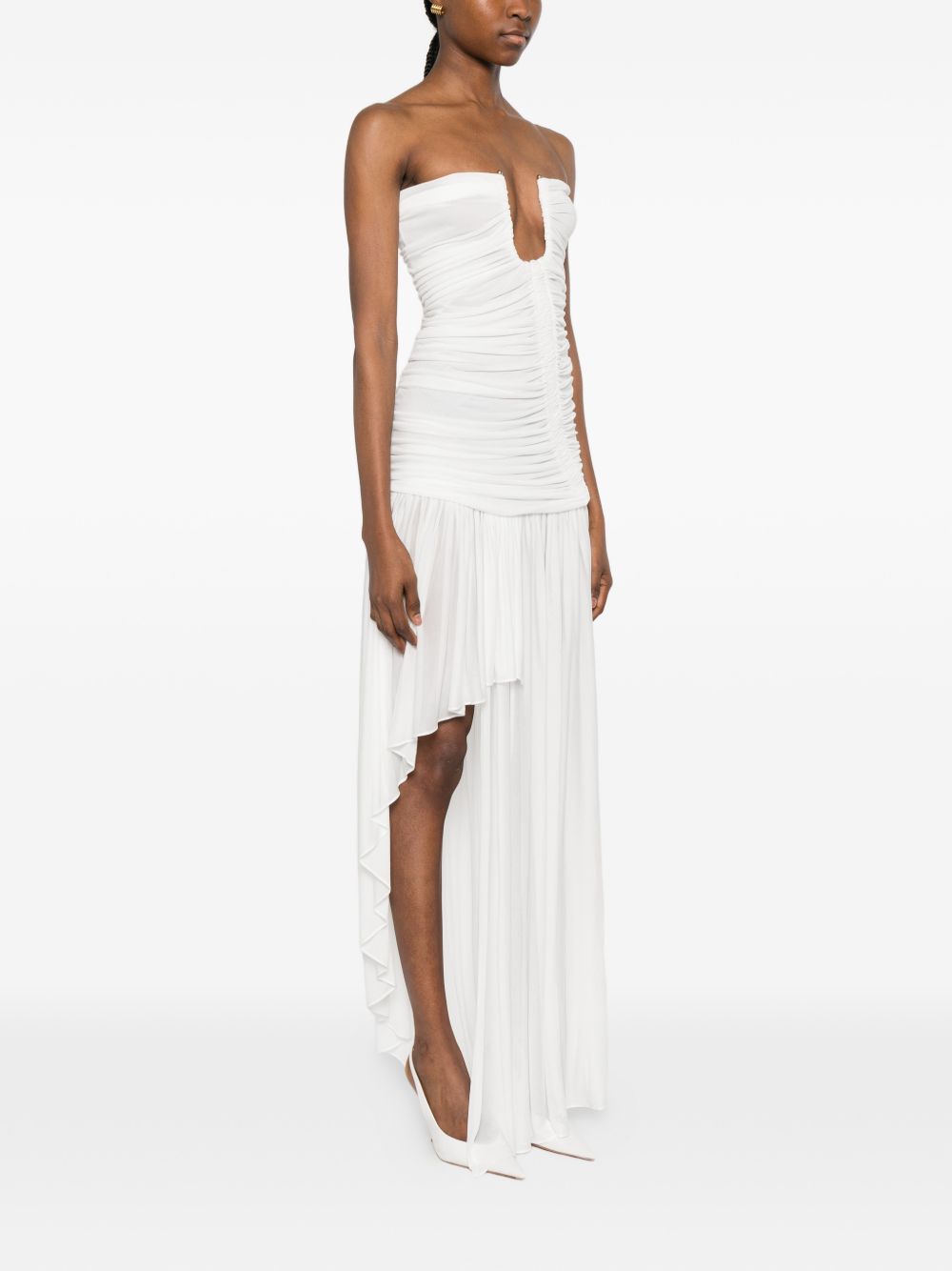 Abito asimmetrico senza spalline in bianco  Christopher esber - donna 