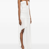 Abito asimmetrico senza spalline in bianco  Christopher esber - donna 