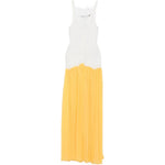 Abito lungo Verner con finiture in pizzo in bianco e giallo Christopher esber - donna 