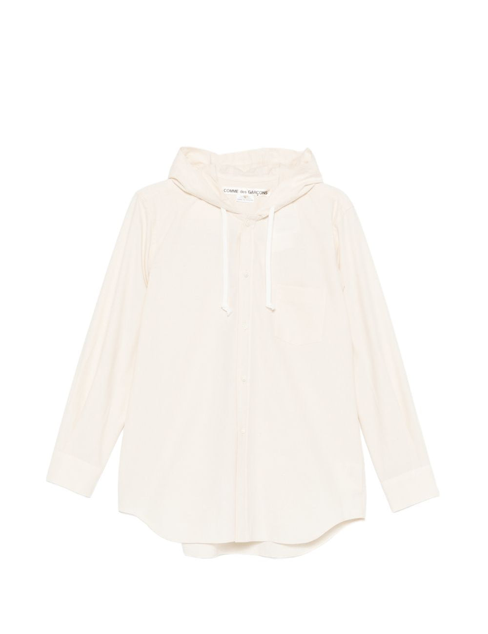 Camicia con cappuccio in avorio Comme des garcons - donna 