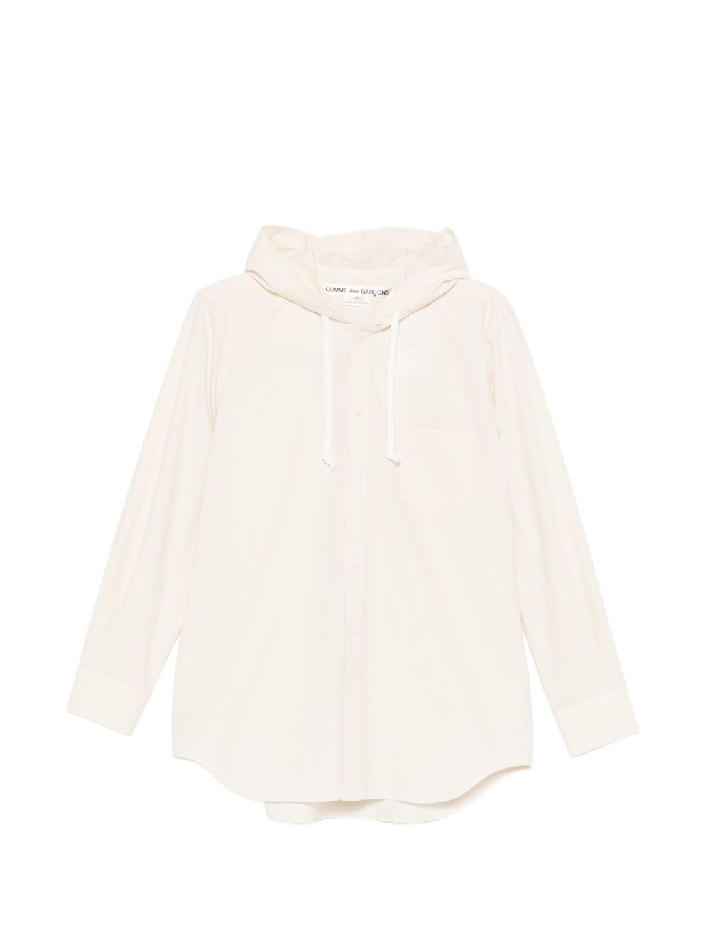 Camicia con cappuccio in avorio Comme des garcons - donna 