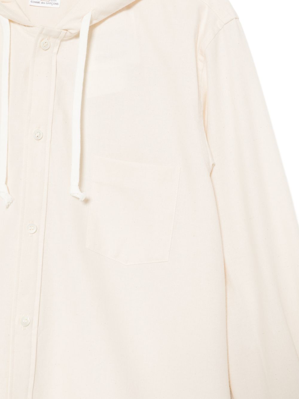 Camicia con cappuccio in avorio Comme des garcons - donna 