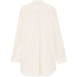 Camicia lunga in cotone a quattro tasche in avorio Comme des garcons - donna 