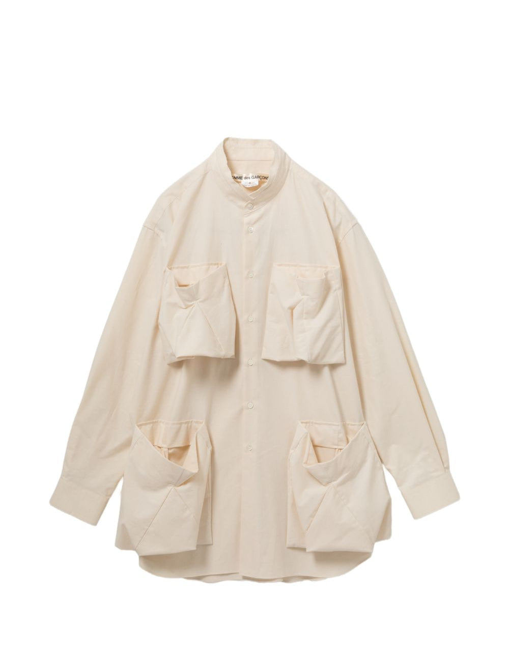 Camicia con tasche frontali in avorio Comme des garcons - donna 