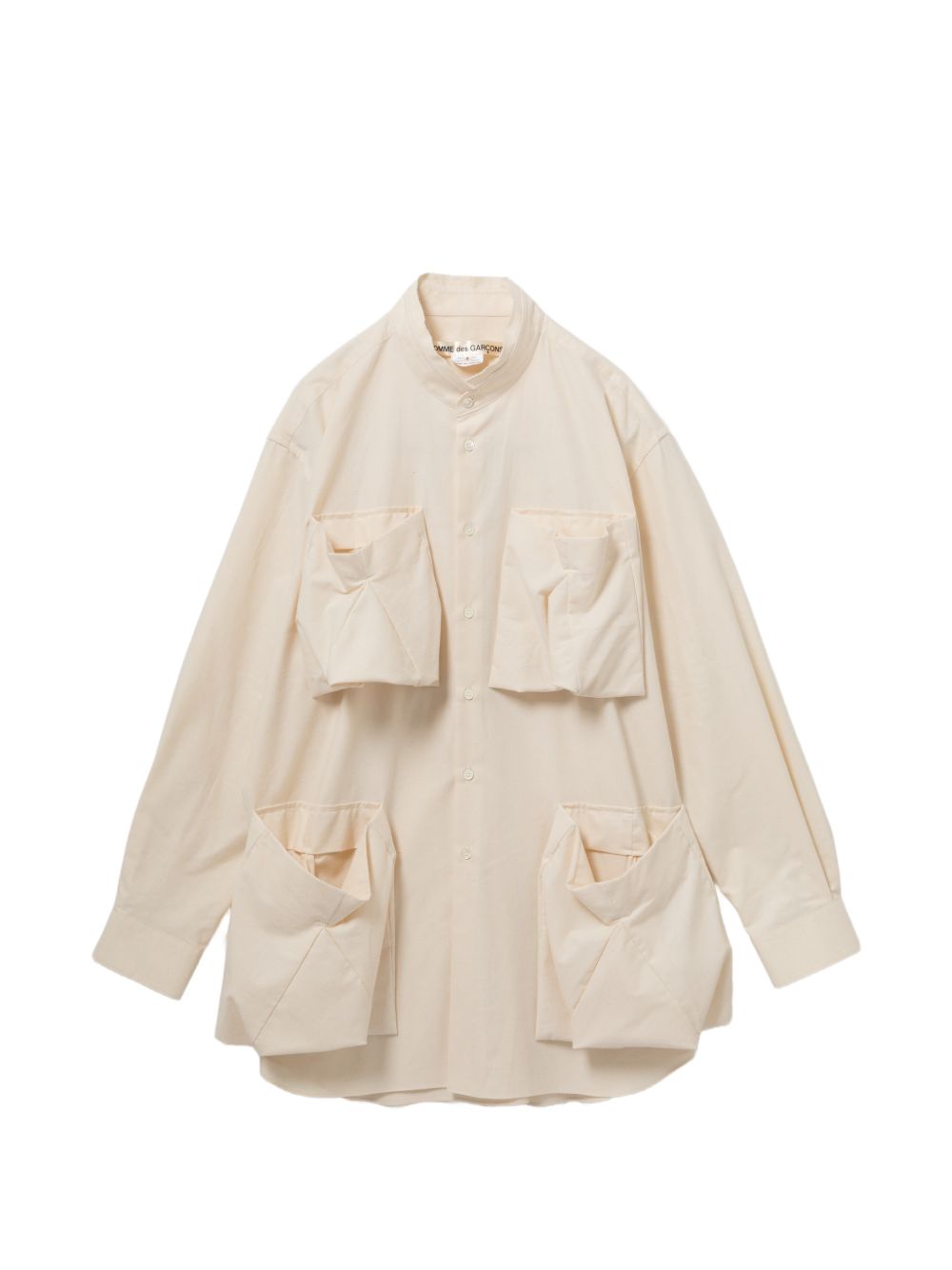 Camicia con tasche frontali in avorio Comme des garcons - donna 