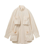 Camicia con tasche frontali in avorio Comme des garcons - donna 