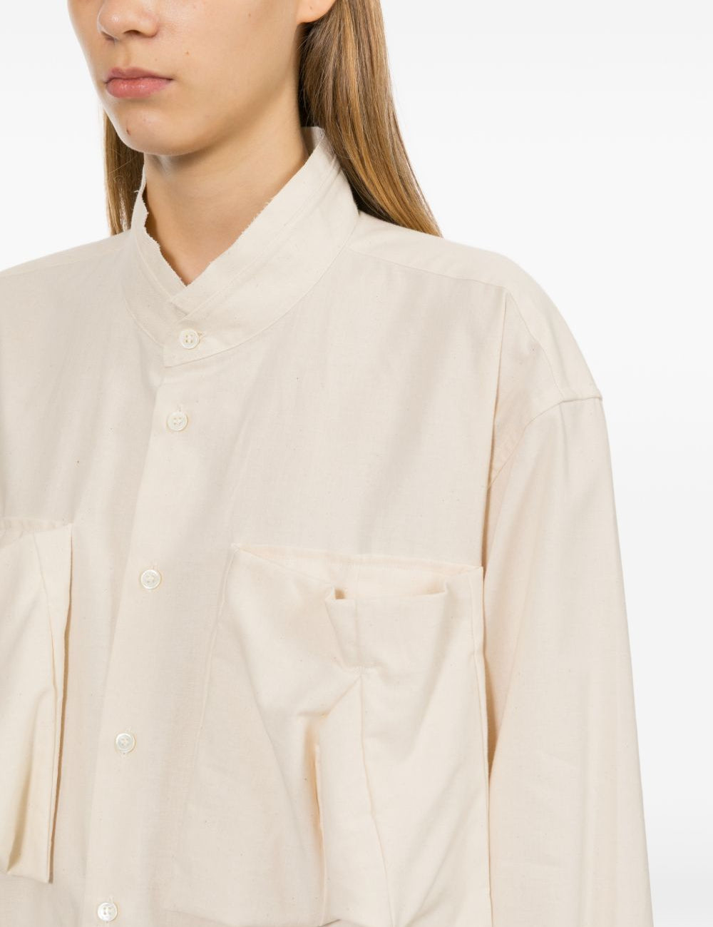 Camicia con tasche frontali in avorio Comme des garcons - donna 