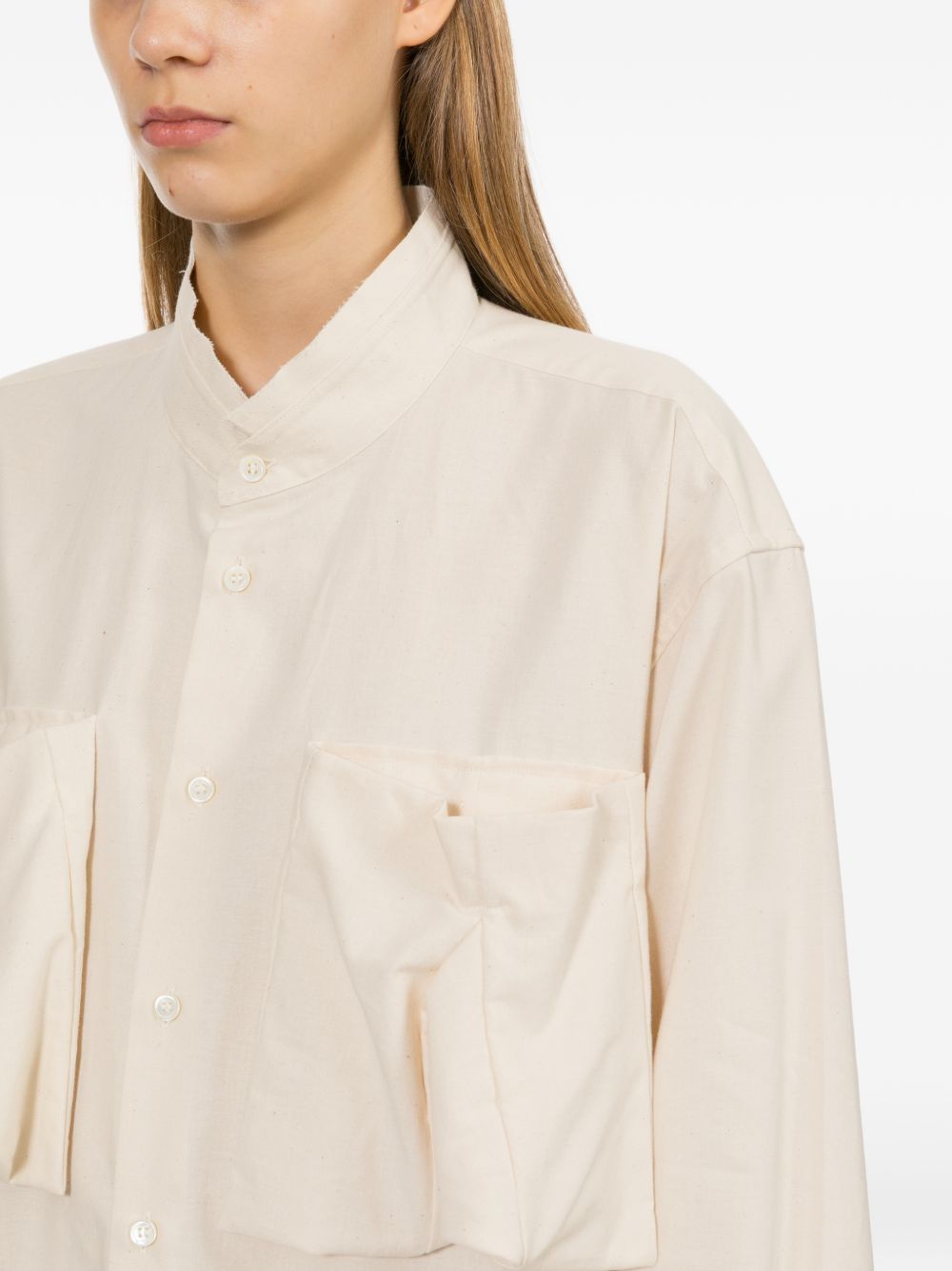 Camicia con tasche frontali in avorio Comme des garcons - donna 