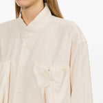 Camicia con tasche frontali in avorio Comme des garcons - donna 
