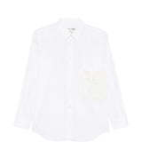 camicia con tasca ricamata in bianco Comme Des Garçons - donna 