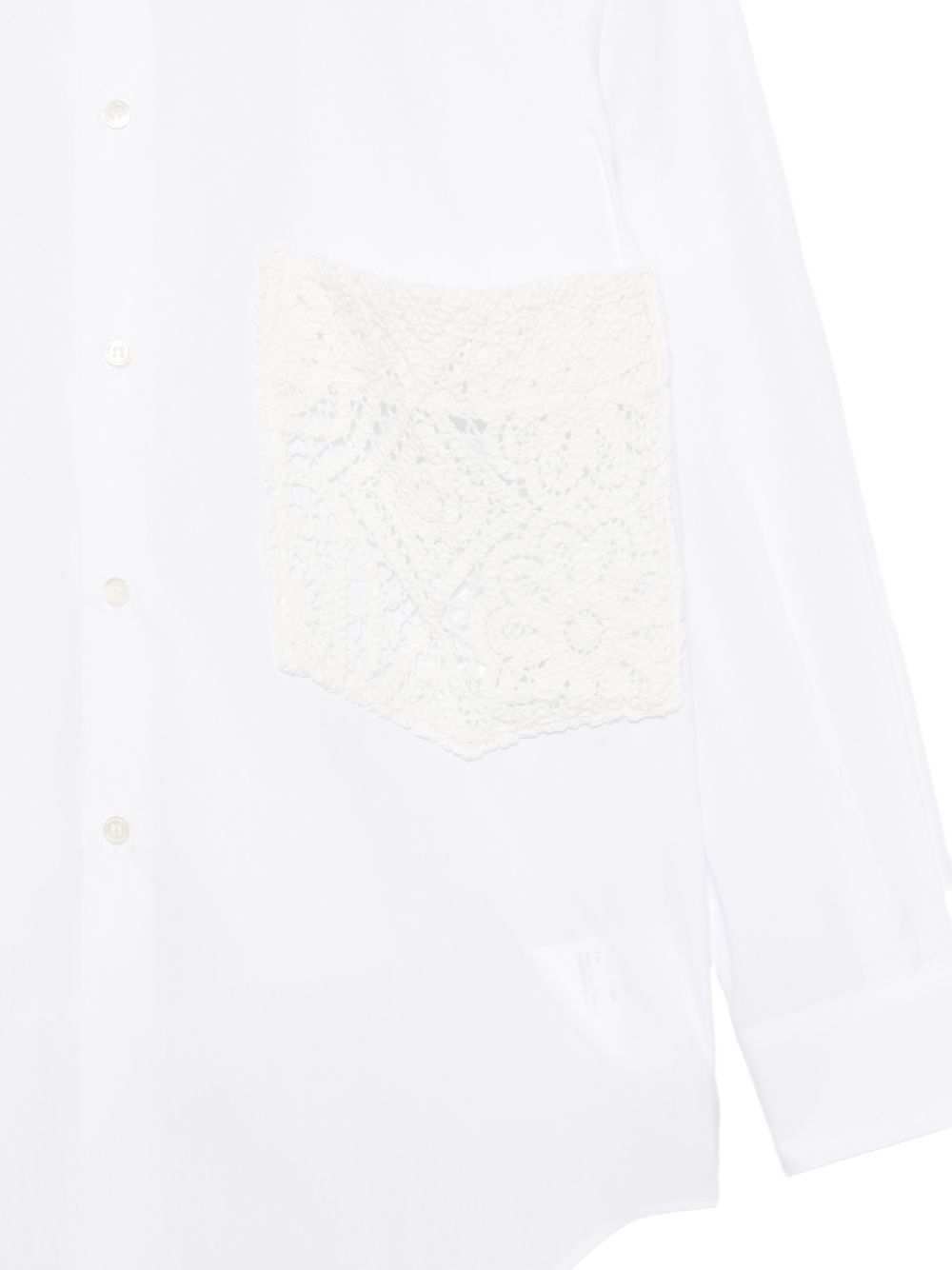 camicia con tasca ricamata in bianco Comme Des Garçons - donna 
