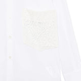 camicia con tasca ricamata in bianco Comme Des Garçons - donna 