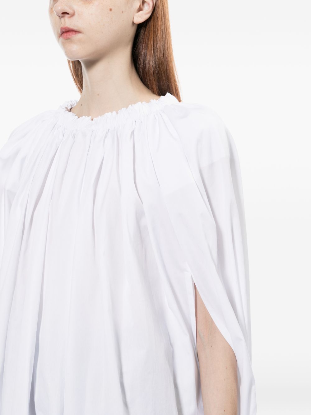 Blusa con arricciatura in bianco Comme Des Garçons - donna 