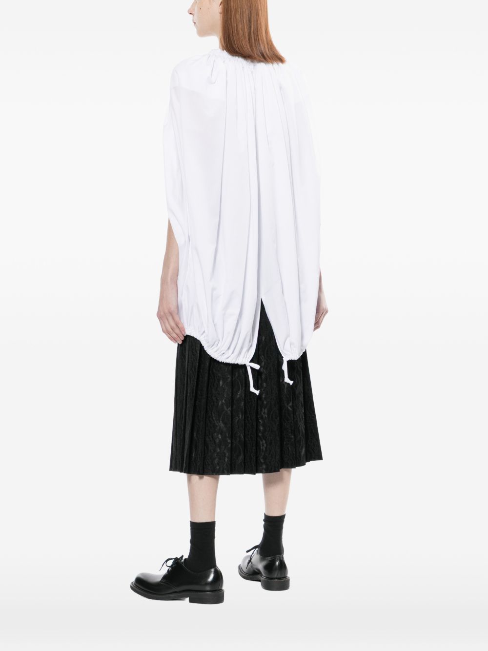 Blusa con arricciatura in bianco Comme Des Garçons - donna 