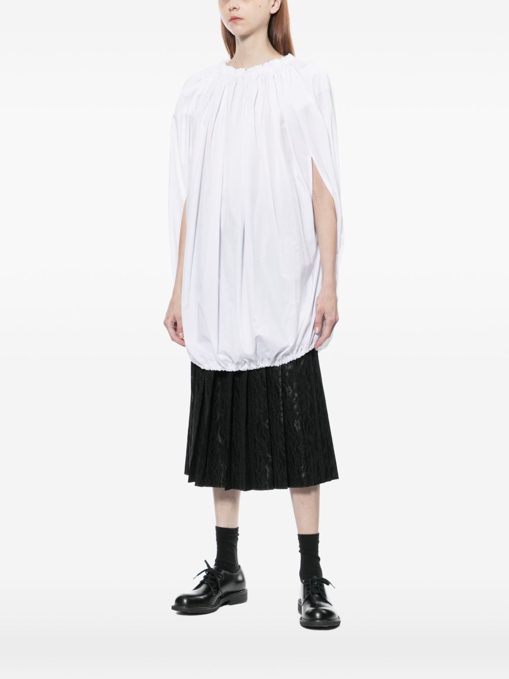 Blusa con arricciatura in bianco Comme Des Garçons - donna 