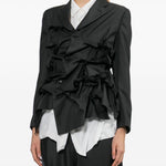Giacca con ruches in nero Comme Des Garçons - donna 