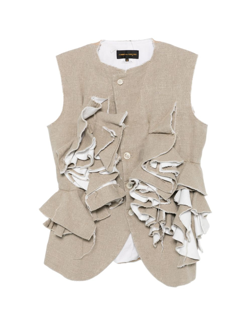 Gilet con ruches in grigio Comme Des Garçons - donna 
