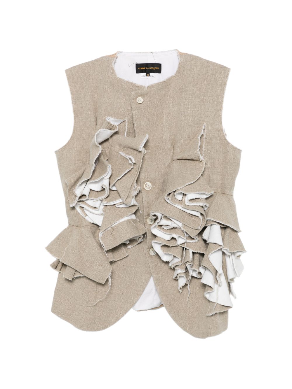 Gilet con ruches in grigio Comme Des Garçons - donna 