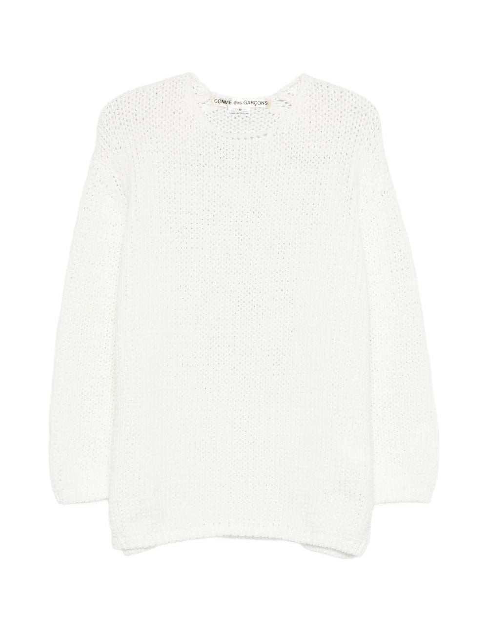 Maglia girocollo in bianco Comme Des Garçons - donna 