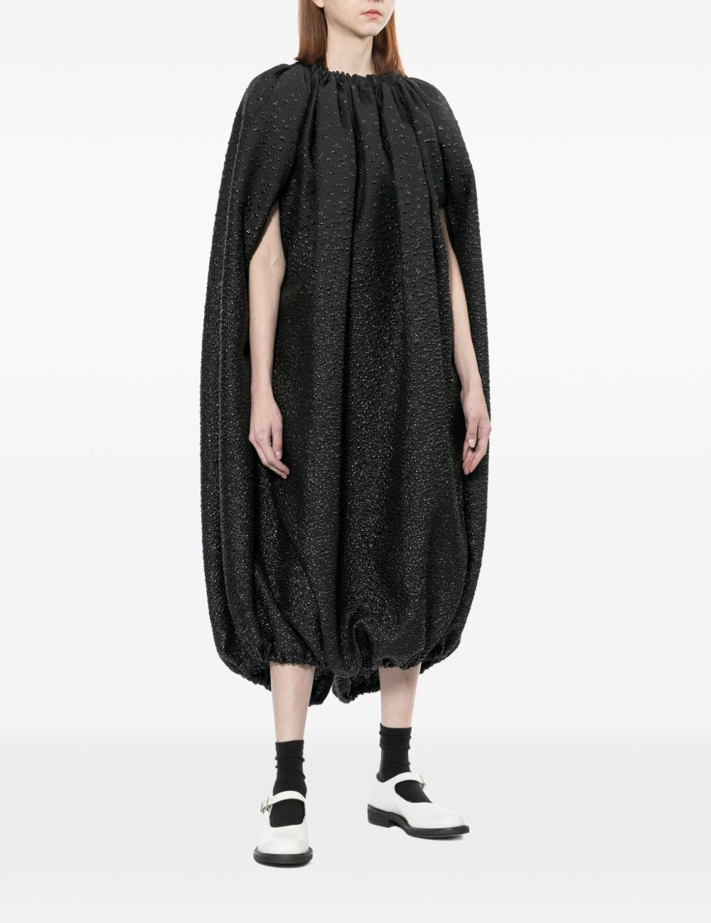 Abito con arricciature in nero Comme Des Garçons - donna 