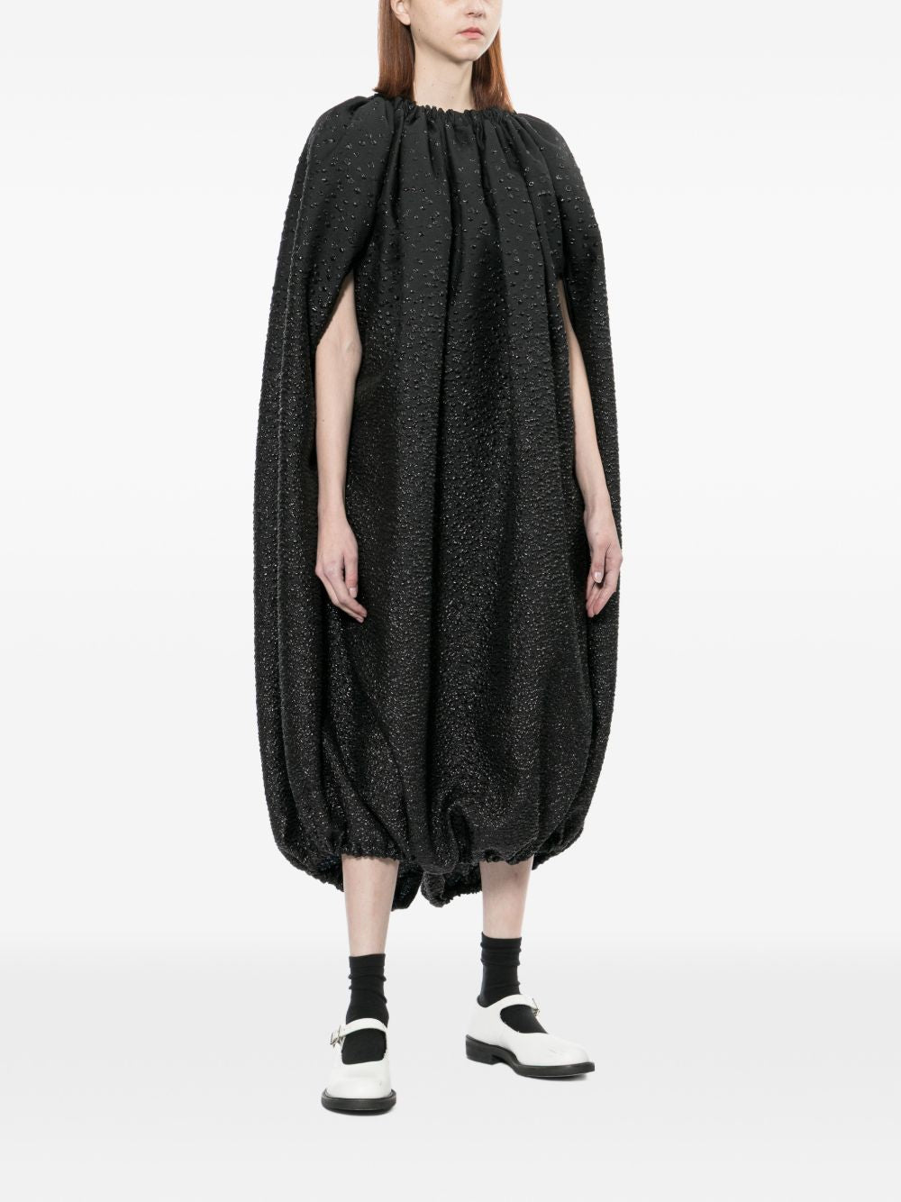 Abito con arricciature in nero Comme Des Garçons - donna 