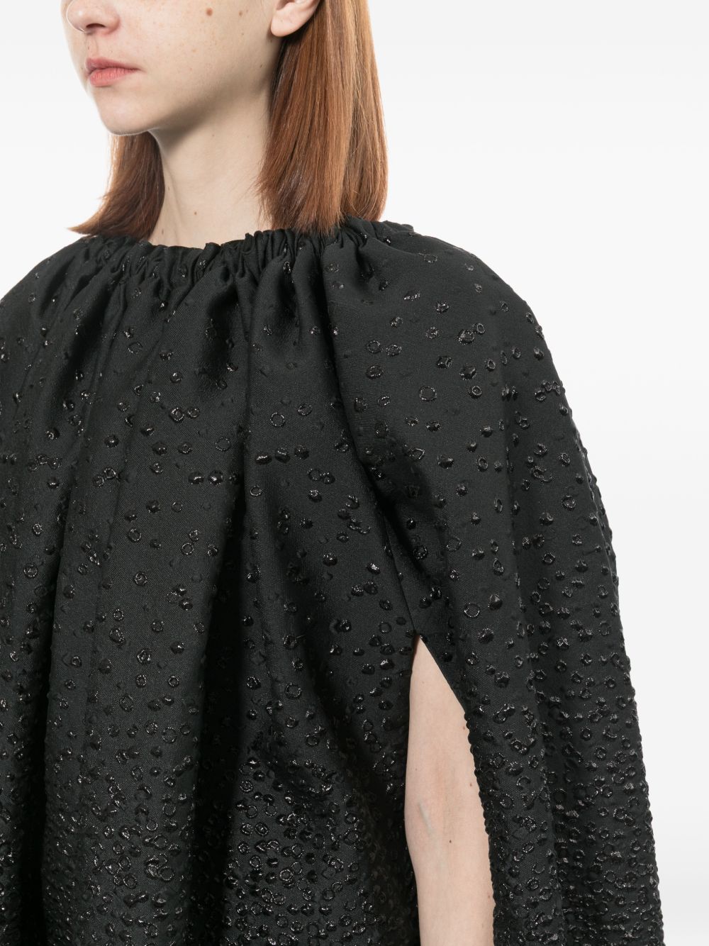Abito con arricciature in nero Comme Des Garçons - donna 