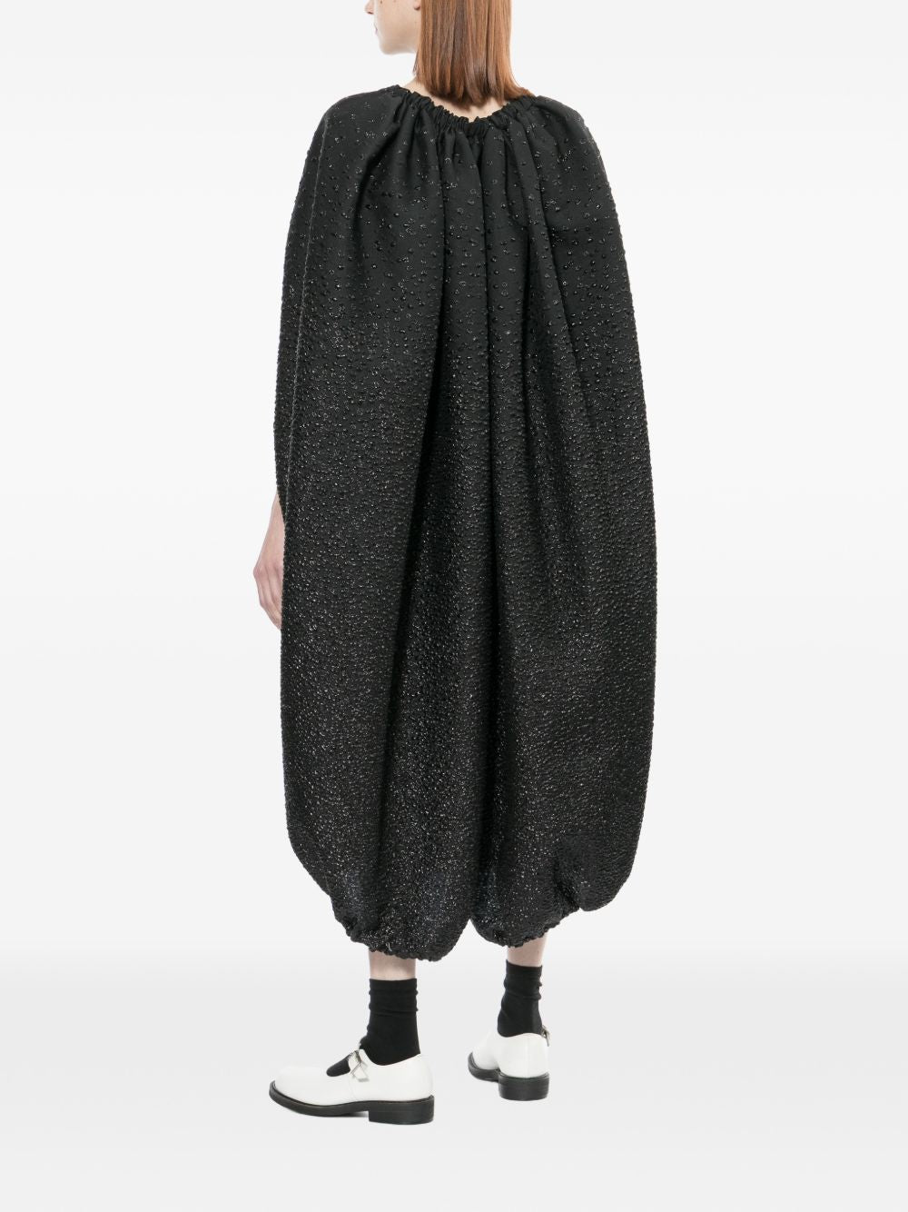 Abito con arricciature in nero Comme Des Garçons - donna 