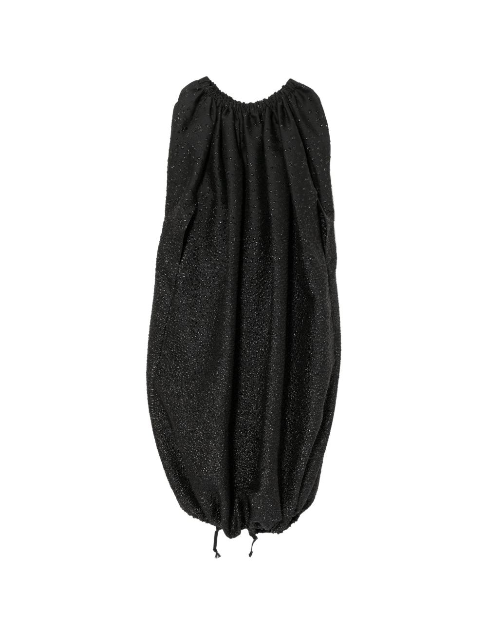 Abito con arricciature in nero Comme Des Garçons - donna 