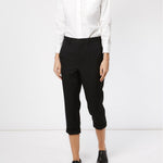 Pantaloni cropped in nero Comme Des Garçons - donna 