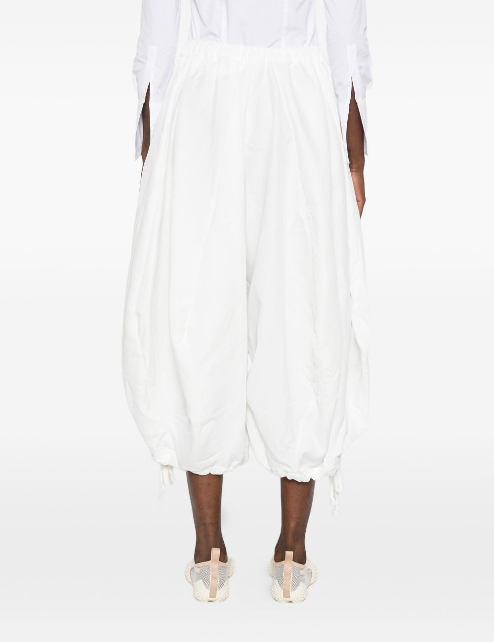 Pantaloni balloon con coulisse in bianco Comme des garcons - donna 