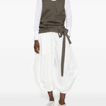 Pantaloni balloon con coulisse in bianco Comme des garcons - donna 