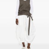Pantaloni balloon con coulisse in bianco Comme des garcons - donna 