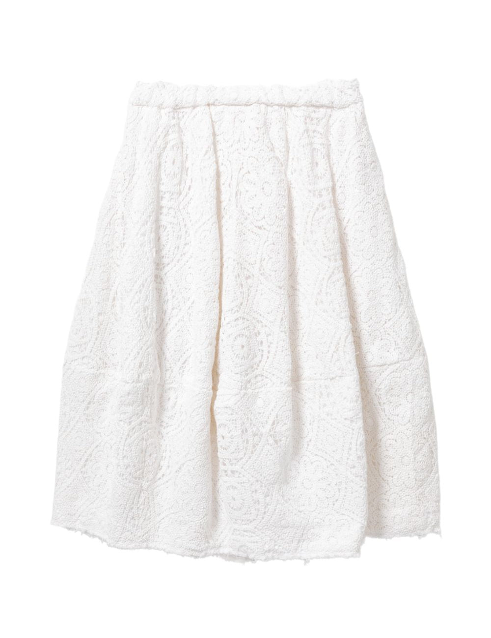 Gonna midi in pizzo floreale in bianco Comme des garcons - donna 