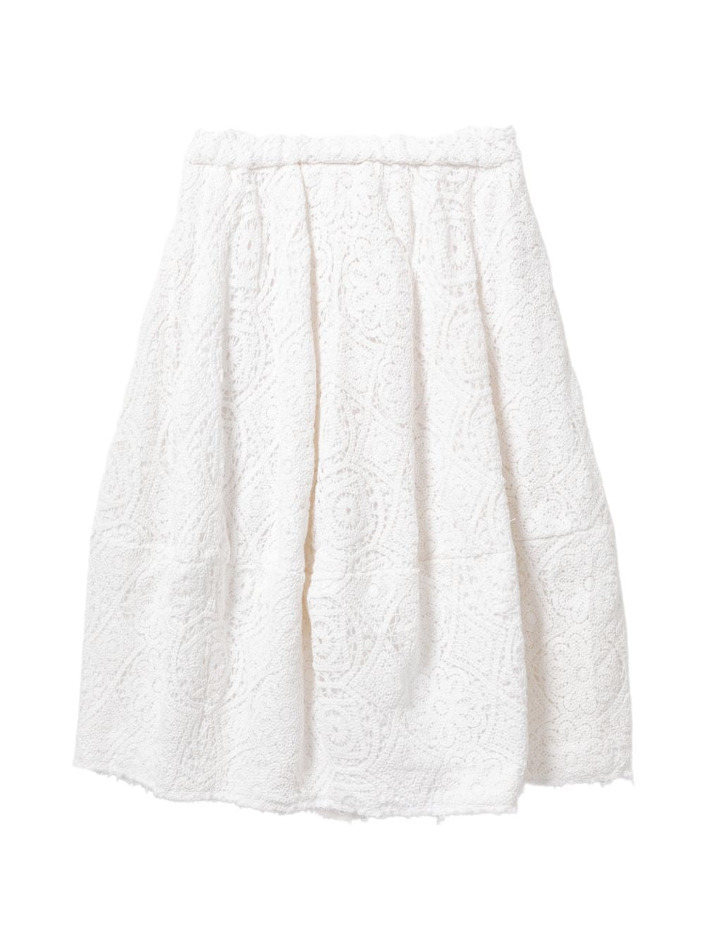 Gonna midi in pizzo floreale in bianco Comme des garcons - donna 
