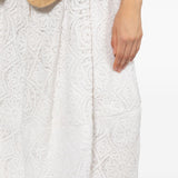 Gonna midi in pizzo floreale in bianco Comme des garcons - donna 