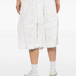 Gonna midi in pizzo floreale in bianco Comme des garcons - donna 
