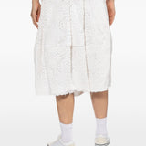 Gonna midi in pizzo floreale in bianco Comme des garcons - donna 