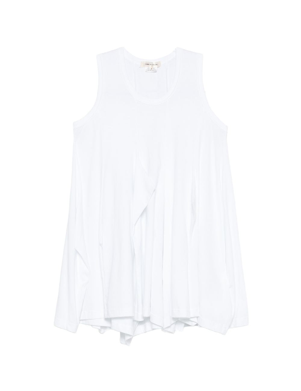 Top asimmetrica drappeggiata in bianco Comme des garcons - donna 