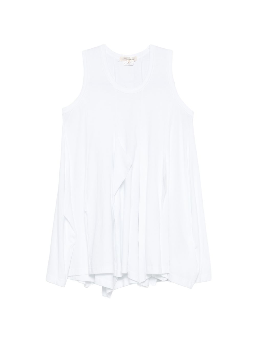 Top asimmetrica drappeggiata in bianco Comme des garcons - donna 